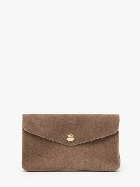 Porte-monnaie Cuir Milano Marron velvet VE23113O