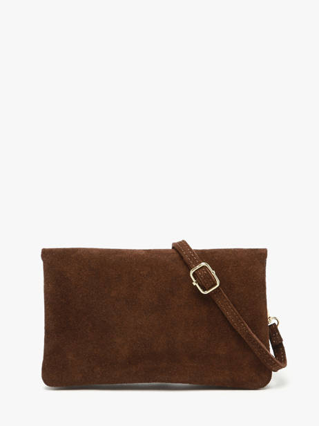 Cross Body Tas Velvet Leder Milano Bruin velvet VE23067O ander zicht 4