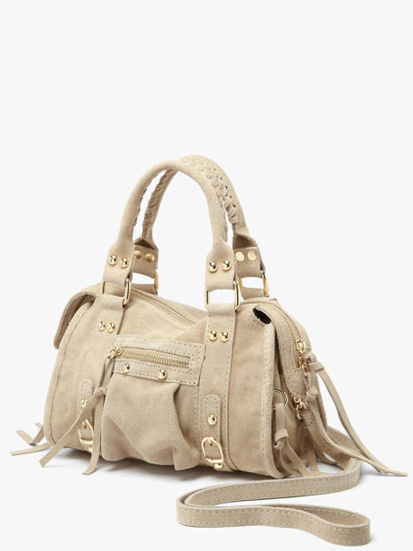 Cross Body Tas Velvet Milano Beige velvet VE24093O ander zicht 1