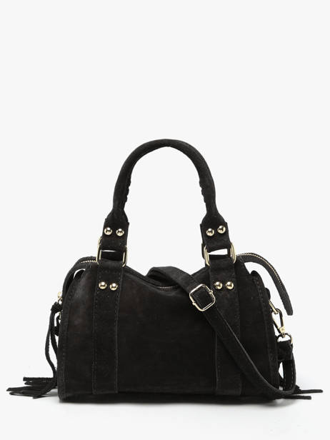 Cross Body Tas Velvet Leder Milano Zwart velvet VE24093O ander zicht 4