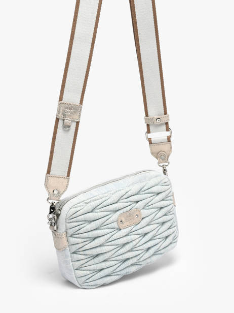 Cross Body Tas Jn3 Katoen Mila louise Blauw jn3 16081JN3 ander zicht 1