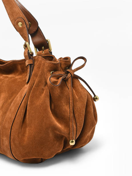 Schoudertas Folk Leder Gerard darel Bruin folk DDS01407 ander zicht 4