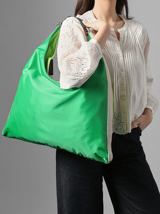 Longchamp Re-play nylon Besace Vert
