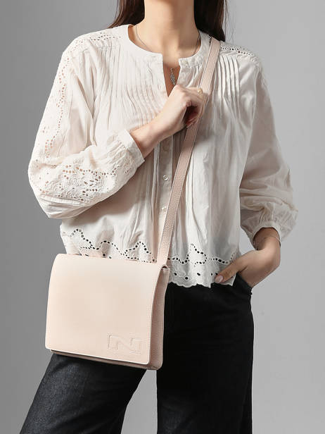 Cross Body Tas Brugge Leder Nathan baume Roze n city 2 ander zicht 1