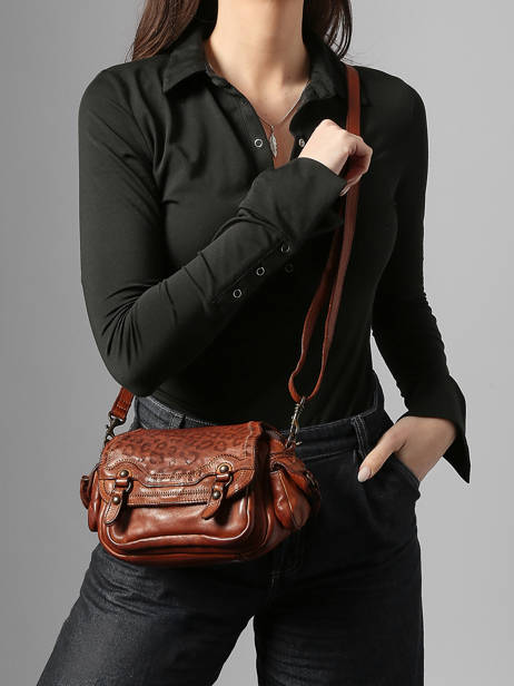 Cross Body Tas Heritage Leder Biba Bruin heritage GAD4L ander zicht 1