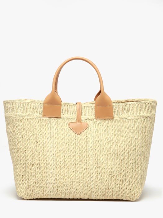 Longchamp Le roseau raphia Sac porté main Beige