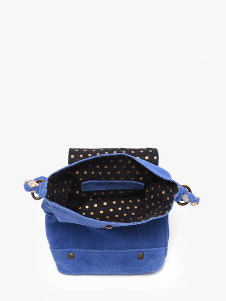 Cross Body Tas Brianna Leder Pieces Blauw brianna 17163616 ander zicht 3