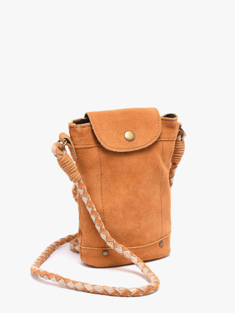 Cross Body Tas Brianna Leder Pieces Oranje brianna 17163616 ander zicht 1