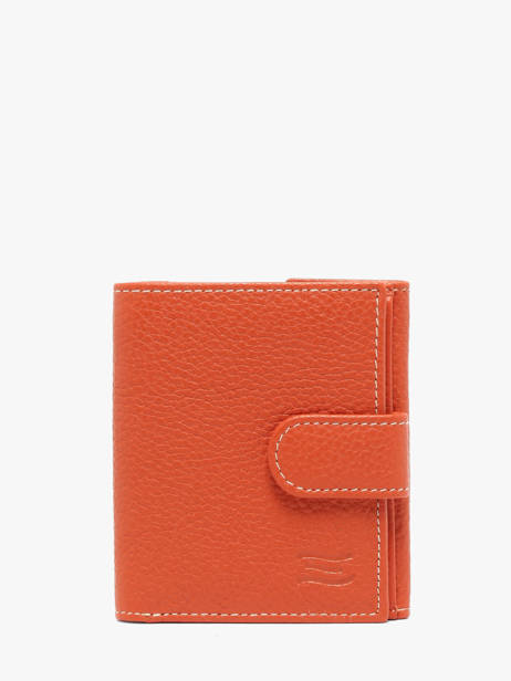 Portefeuille Cuir Crinkles Orange caviar 14227