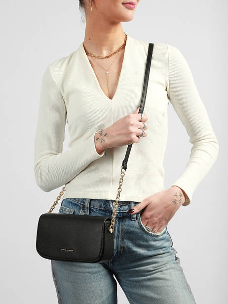 Sac Bandoulière Saffiano David jones Noir saffiano CM8419 vue secondaire 1