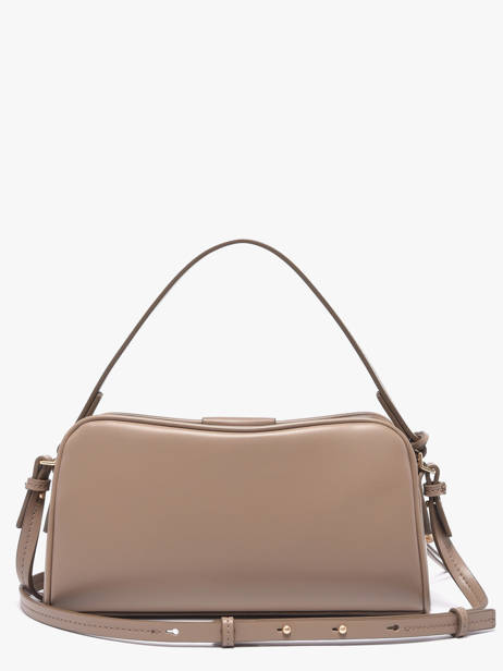 Sac Bandoulière Emblem Trio Polyurethane Calvin klein jeans Beige emblem trio 4F3370G vue secondaire 3