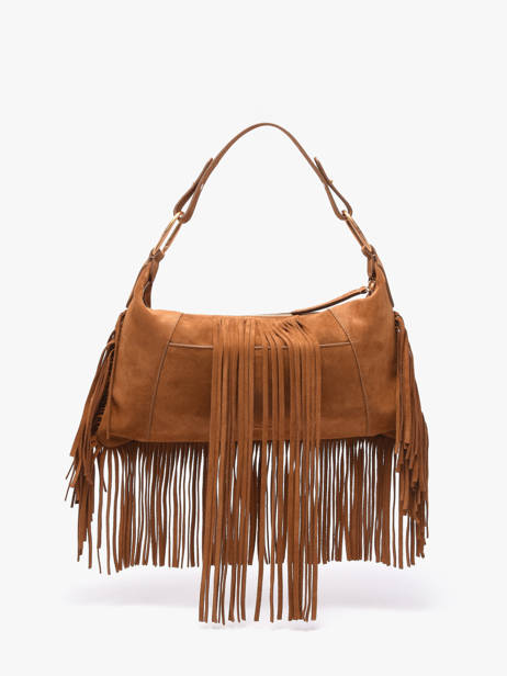 Schoudertas Mathilde Leder Vanessa bruno Bruin mathilde 12V40922 ander zicht 1