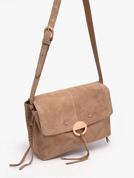 Cross Body Tas Othilia In Suède Leder Vanessa bruno Beige othilia 55V40813 ander zicht 1