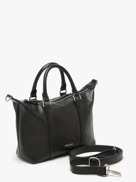 Handtas Vintage Leder Nat et nin Zwart vintage MTHYLANE ander zicht 1