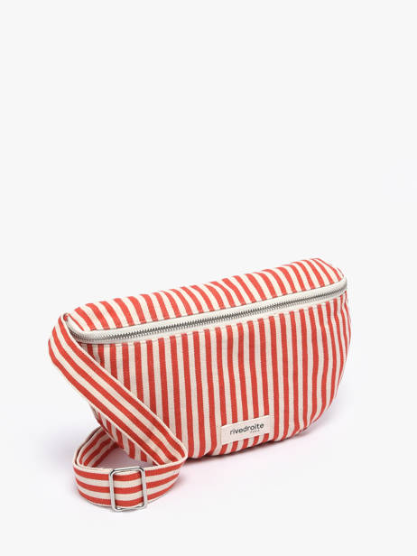 Belt Bag Custine Striped Gerecycleerd Katoen Rivedroite Rood spring striped CUSTSTRI ander zicht 2