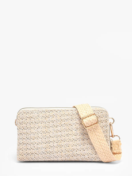 Portefeuille /cross Body Miniprix Beige raphia 1460 ander zicht 3