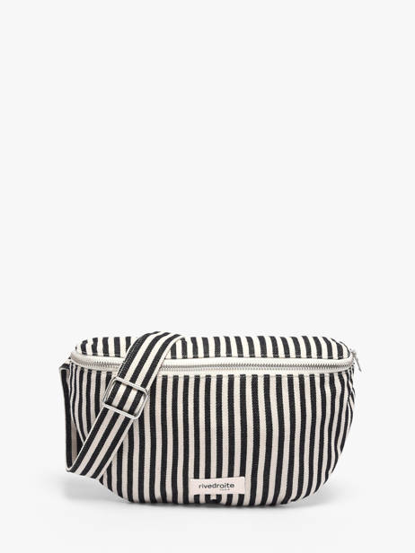Belt Bag Custine Striped Gerecycleerd Katoen Rivedroite Zwart spring striped CUSTSTRI