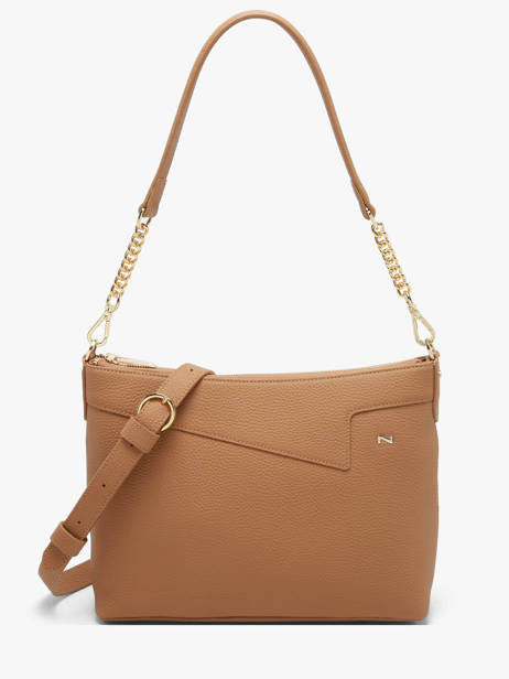 Sac Bandoulière Nathan Cuir Nathan baume Marron nathan 56