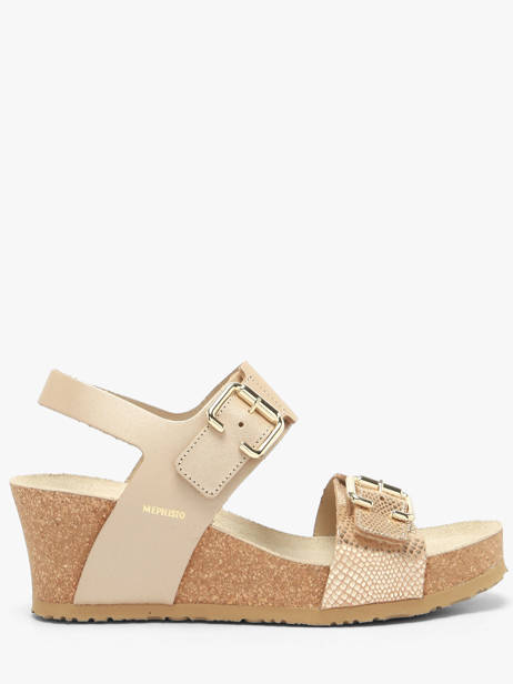 Sandalen Met Platformzool Uit Leder Mephisto Beige women P5148844