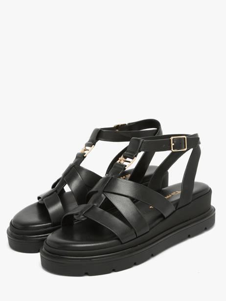 Sandalen Uit Leder Tamaris Zwart accessoires 46 ander zicht 1
