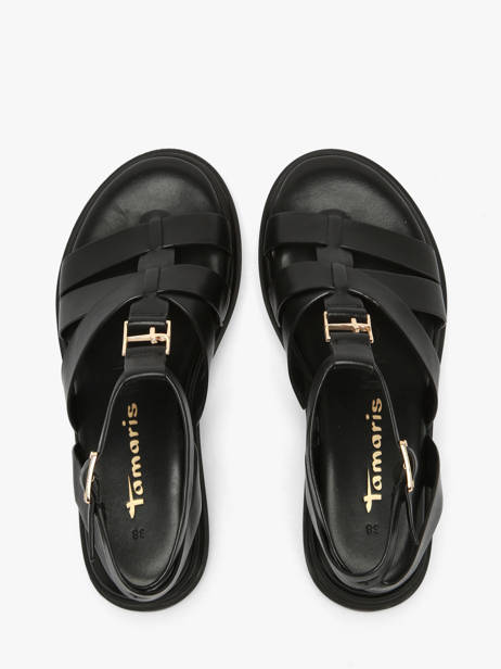 Sandalen Uit Leder Tamaris Zwart accessoires 46 ander zicht 3