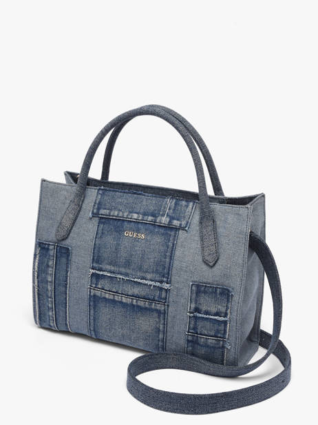 Cross Body Tas Jodi Katoen Guess Blauw jodi DM976922 ander zicht 1