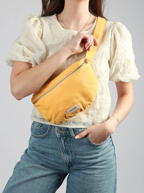 Belt Bag Custine Gerecycleerd Katoen Rivedroite Geel timeless CUSTITIM ander zicht 1