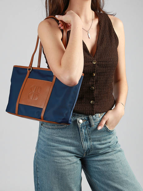 Schoudertas S Fran Nylon Laurent david Blauw ld bags 53 ander zicht 1