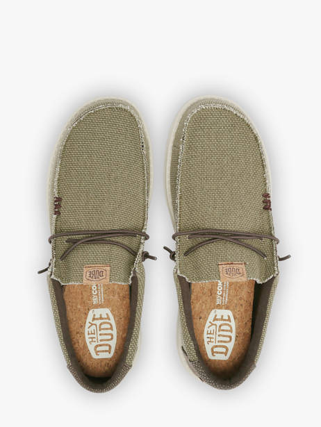 Mocassins Wally Braided Hey dude Vert men 40003 vue secondaire 3