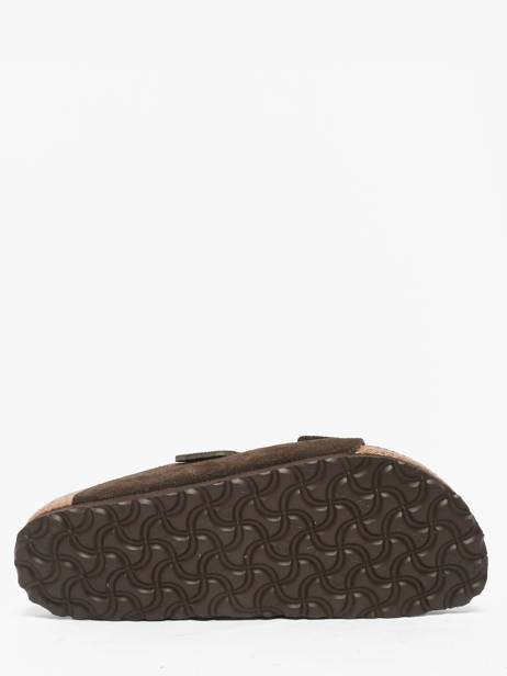Slippers Uit Leder Birkenstock Bruin women 951313 ander zicht 4