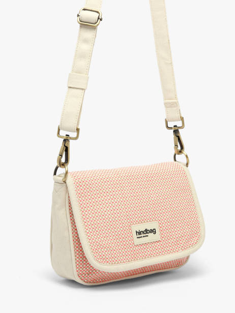 Sac Bandoulière Tressage Coton Hindbag Rose tressage TS vue secondaire 1