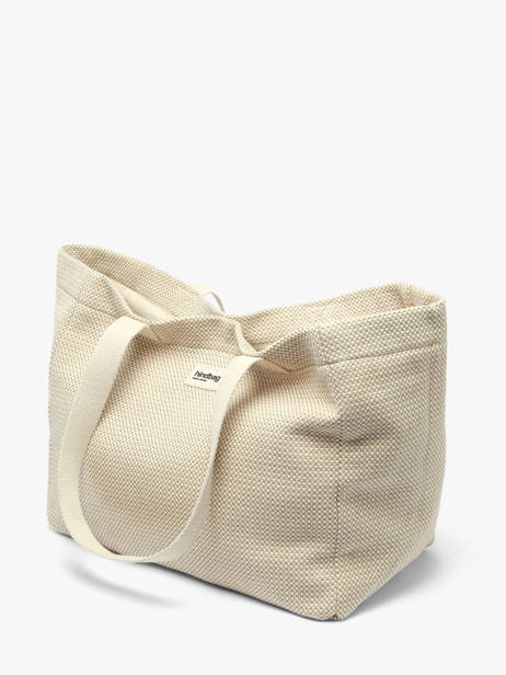 Sac Porté épaule Tressage Coton Hindbag Beige tressage TS vue secondaire 1