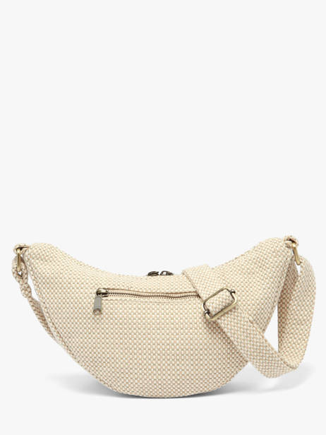 Sac Bandoulière Tressage Coton Hindbag Beige tressage TS vue secondaire 3