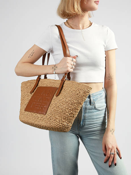Schoudertas Le Panier Lancaster Bruin le panier 80 ander zicht 1