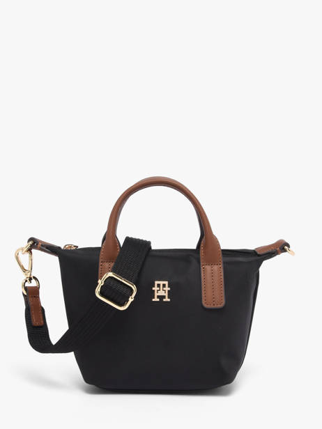 Cross Body Tas Popette Nylon Tommy hilfiger Zwart popette AW18368