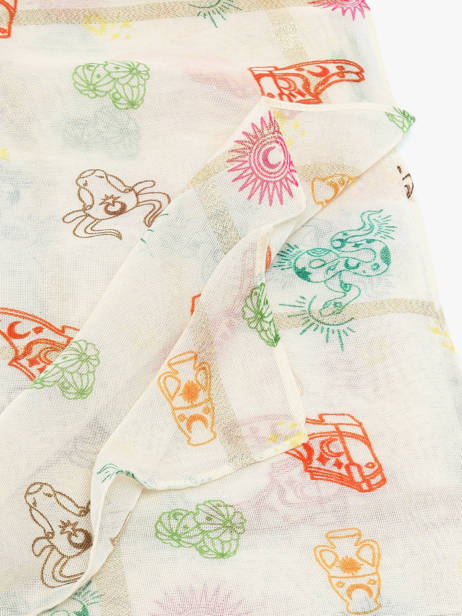 Foulard Pieces Beige tasselo 17146404 vue secondaire 1