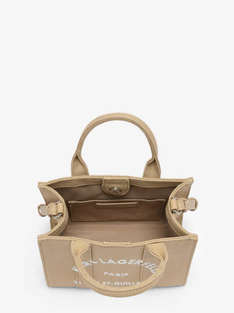 Cross Body Tas Rsg Katoen Karl lagerfeld Beige rsg A1W50118 ander zicht 2