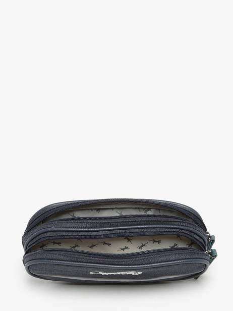Pennenzak 2 Compartimenten Cameleon Blauw vintage urban PBVBTROU ander zicht 1