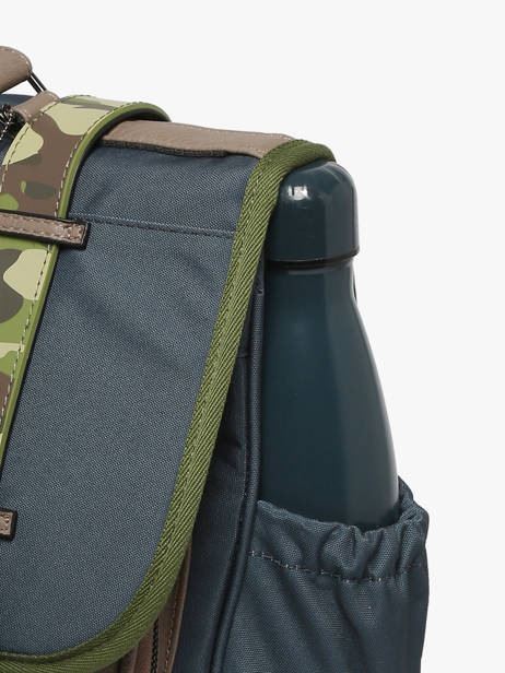 Boekentas 3 Compartimenten Cameleon Blauw vintage urban PBVBCA41 ander zicht 5