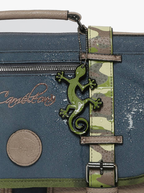 Boekentas 3 Compartimenten Cameleon Blauw vintage urban PBVBCA41 ander zicht 6