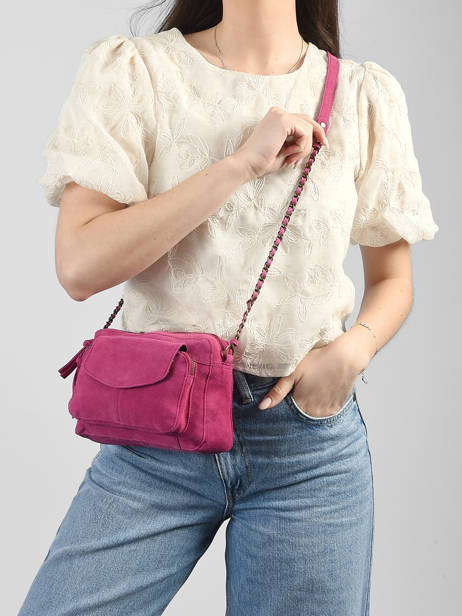 Cross Body Tas Naina Leder Pieces Roze naina 17100639 ander zicht 1