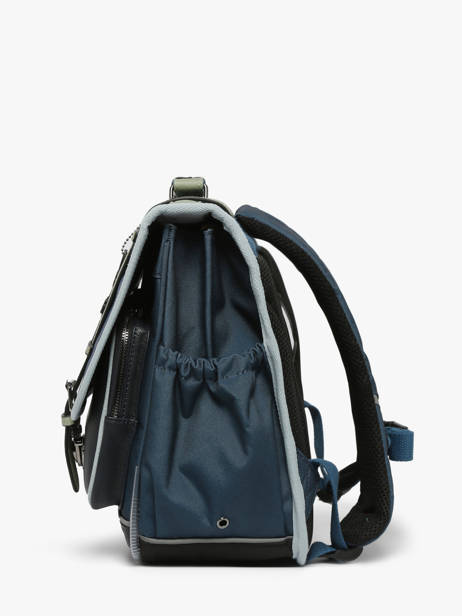 Boekentas 2 Compartimenten Cameleon Blauw vintage urban PBVBCA38 ander zicht 2