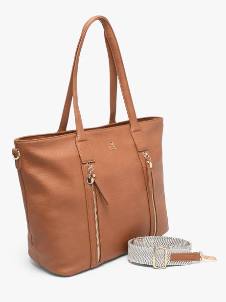 Schoudertas Zip Lulu castagnette Bruin zip ALBIN ander zicht 2
