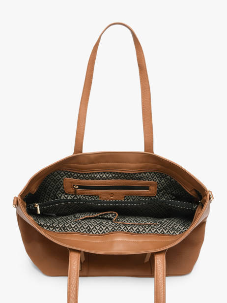 Schoudertas Zip Lulu castagnette Bruin zip ALBIN ander zicht 3