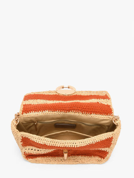 Sac Bandoulière Moon Raphia Raphia Vanessa bruno Rouge moon raphia 23V40533 vue secondaire 3