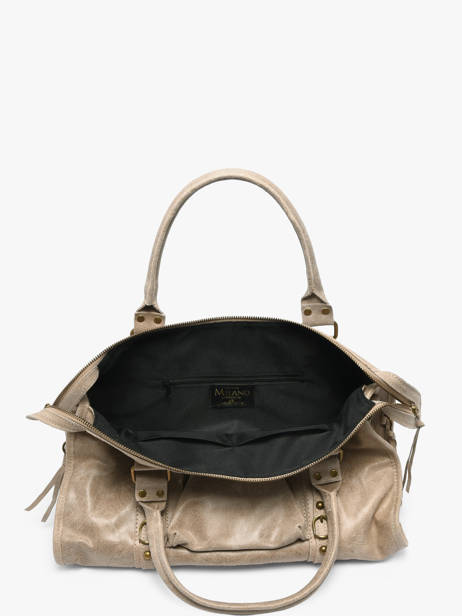 Schoudertas A4 Formaat Spazzolato Leder Milano Beige spazzolato SP24095 ander zicht 3