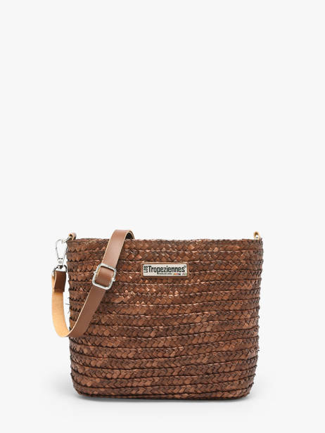 Sac Bandoulière Milos Paille Les tropeziennes Marron milos TZ04