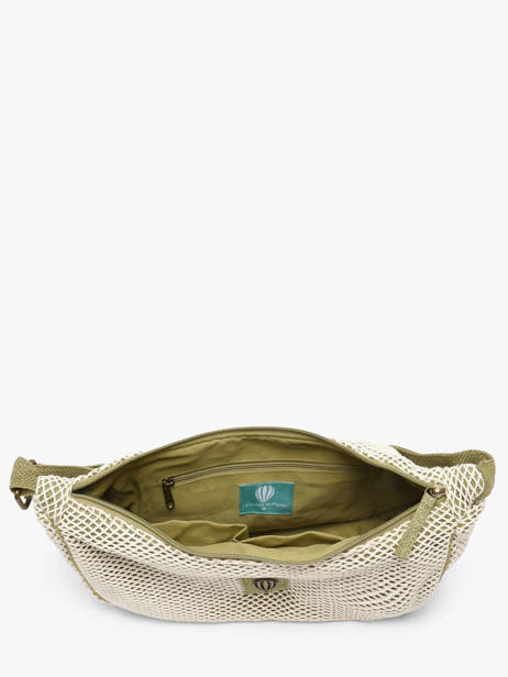 Cross Body Tas Resille Katoen Le voyage en panier Groen resille PM943 ander zicht 3