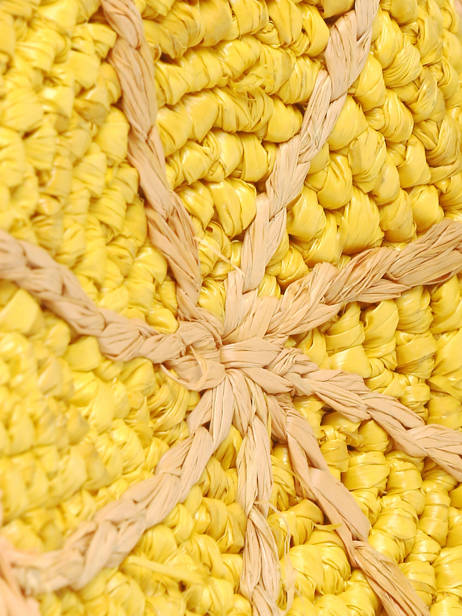 Bijou De Sac Fruit Raphia Le voyage en panier Jaune l'atelier du crochet AM830 vue secondaire 1