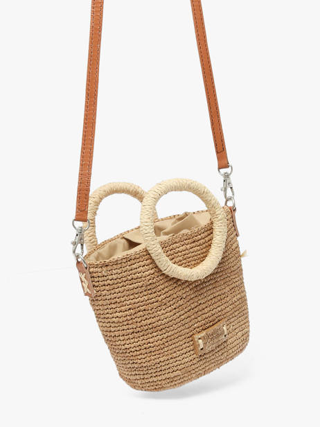 Handtas L'atelier Du Crochet Raphia Le voyage en panier Beige l'atelier du crochet AM831 ander zicht 2